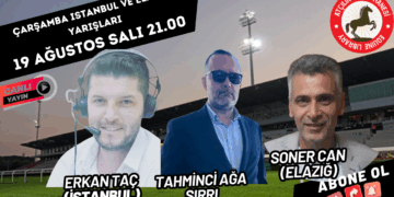 20 Ağustos Çarşamba İSTANBUL ve ELAZIĞ Koşu Yorumları